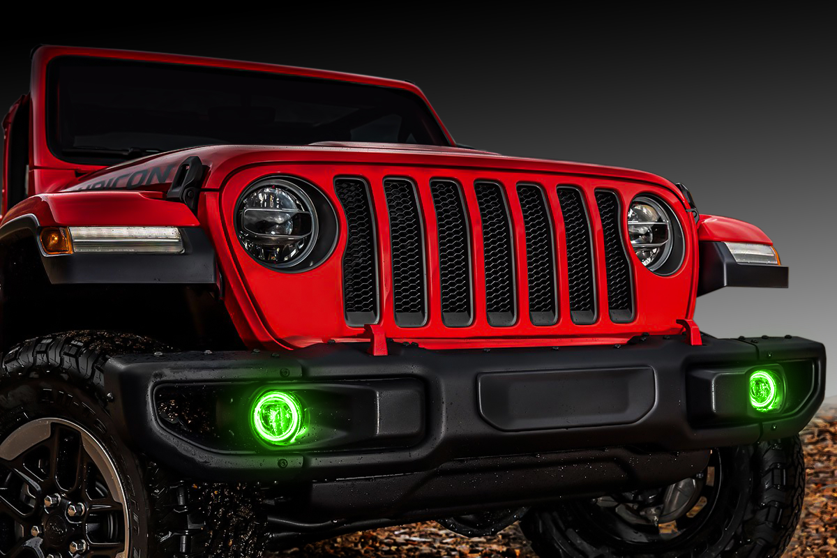 1215-004 - Jeep Wrangler JL/Gladiator JT LED Surface Mount Fog Light Halo Kit